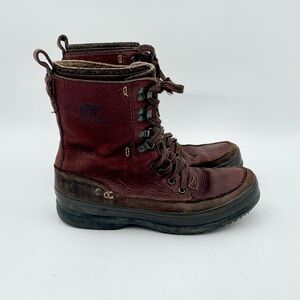 Sorel 1964 wool lined waterproof leather boots wool lining men’s size 10